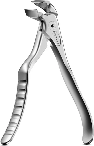 Vista 13 de FERYES Cortaúñas con cabeza angular y mango largo para personas mayores - Cortaúñas de gran boca ancha con recogedor para uñas gruesas - Recorte más