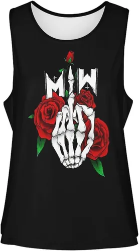 Vista 4 de Camiseta sin mangas de verano para mujer, cuello redondo, de secado rápido, holgada, con espalda cruzada, para entrenamiento
