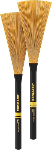 Vista 2 de ProMark Cepillo de nylon ligero 5B - Amarillo - Cepillo de Jazz - Cepillo de alambre para tambores - Cepillo de nylon para tambor