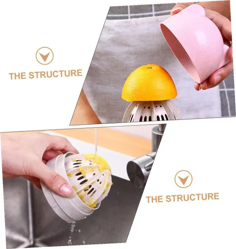 Vista 3 de UKCOCO Manual Mini Fruit Squeezer Juicer Cup for Home Multipurpose Hand Press Juicer for Oranges and High Water Content Fruits Portable Household