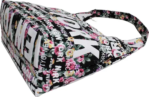 Vista 3 de Robin Ruth New York Floral Algodón Hobo Bolso de hombro grande (negro), Negro