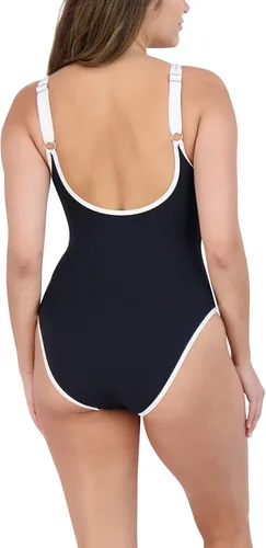 Vista 3 de Nautica Traje de baño estándar de una pieza para mujer, con control de abdomen, secado rápido, extraíble, con correa ajustable