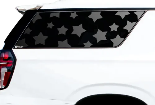 Vista 9 de Bogar Tech Designs Calcomanías de vinilo precortadas con estampado de mariposa de un cuarto de ventana, compatibles con Chevy Suburban y GMC Yukon