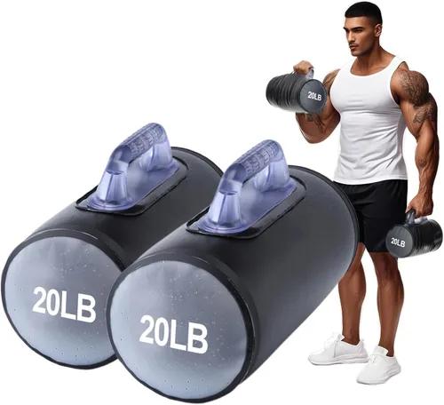 Vista 12 de Water Dumbbells,Water Filled Training Dumbbells, Travel Weights Set, Adjustable Weights to 40Lbs,30Lbs,20Lbs,10Lbs,4Lbs Dumbbell Pair,Each