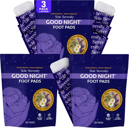 Vista 18 de Sole Serenity - Paquete de 4 almohadillas esenciales para pies, zeolita, buenas noches, sin preocupaciones y neuroEase almohadillas para los pies