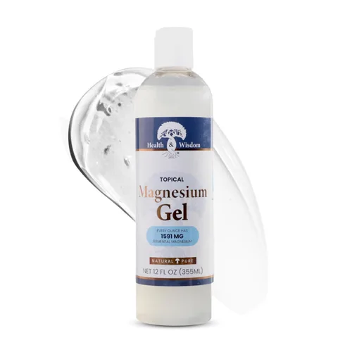 Vista 10 de Health and Wisdom Gel de magnesio puro con extracto de algas marinas, alivio tópico muscular y articular, hidratante natural y pura para la piel