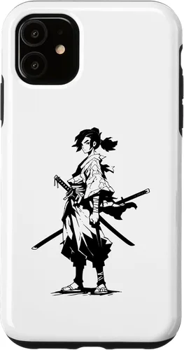 Vista 5 de Funda gráfica japonesa para iPhone 14 Kawaii Manga Samurai Anime Ninja