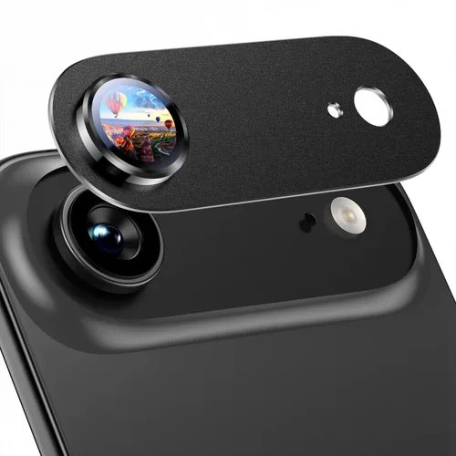 Vista 10 de Uyiton Compatible con iPhone 17 Protector de Lente de Cámara - [No es Fácil de Romper][Fuerte Adsorción][Compatible con Fundas] Protector de Cámara