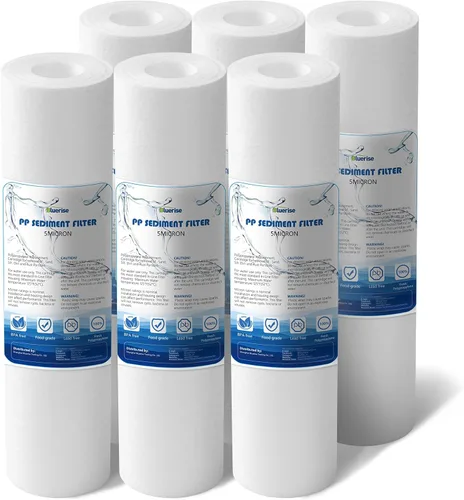 Vista 9 de BLUERISE Filtro de agua de 5 micrones de 10" x 2.5" de repuesto para sedimentos para toda la casa, cartucho de repuesto para filtro de agua