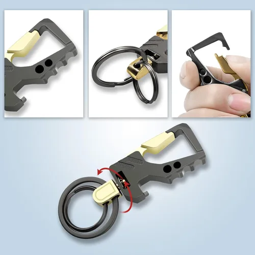 Vista 2 de 2pcs Keychains, Key Chains for Carabiner Keychain Car Key chain Bottle Opener Keychain for Men and Women