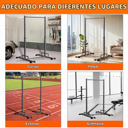 Vista 8 de Estación de dominadas, Barra de dominadas ajustable, Bastidores de potencia de pie independientes, Torre de dominadas de acero resistente