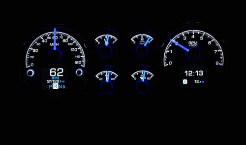 Vista 7 de Dakota Digital 78-88 Chevy Monte Carlo Kit de calibre personalizable aleación de plata HDX-78C-MC-S