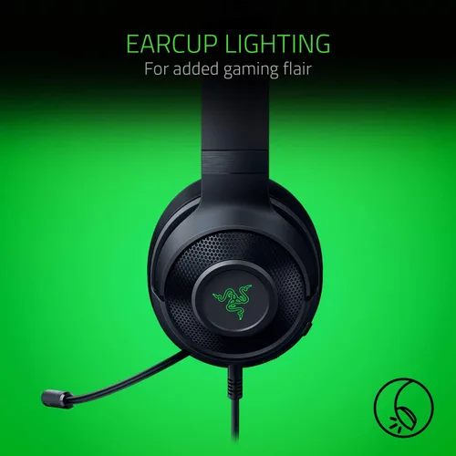 Vista 7 de Razer - Audífonos Kraken X Lite ultra ligeros para videojuegos Negro clásico normal