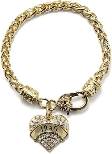 Vista 143 de Inspired Silver - Pulsera de oro con dije de corazón pavé con circonitas cúbicas