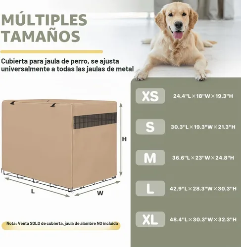 Vista 7 de Seiyierr Funda para jaula de perro – Funda para perrera para jaula de perro de 24 pulgadas, cubierta de poliéster de doble puerta para jaula