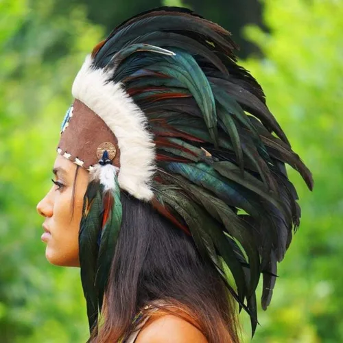 Vista 14 de Novum Crafts Tocado de plumas Inspirado en indios nativos americanos Elige