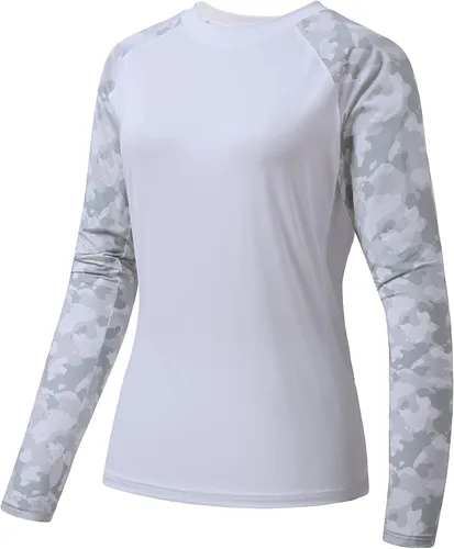 Vista 17 de BASSDASH – Camiseta de manga larga para mujer con protección solar UV UPF 50+ para pesca y senderismo Negro