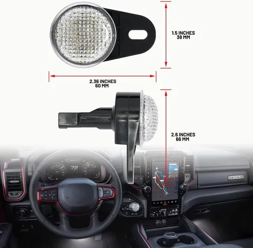 Vista 9 de Luces LED para alfombrilla interior y para salpicadero para Dodge Durango Nitro Ram 1500 2500 3500 1500 Classic LED Ensamblaje de lámpara