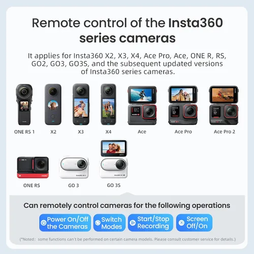 Vista 5 de Control remoto Selfie Stick recargable impermeable 39.4 in estirable compatible con cámara de acción Insta360/Gopro y iOS Android Smartphone