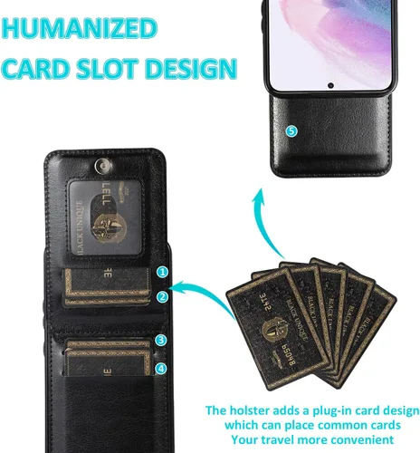 Vista 4 de Asuwish Funda para teléfono Samsung Galaxy S23 Plus/S23+ 5G de 6.6 pulgadas con protector de pantalla de vidrio templado y tarjetero para tarjetas