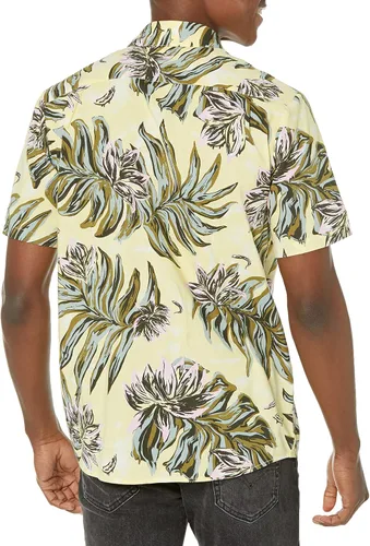 Vista 2 de Volcom Camisa hawaiana de manga corta con botones florales de mármol regular para hombre