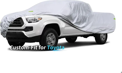 Vista 9 de Ajuste personalizado para funda de automóvil Toyota, 7 capas de cubierta impermeable para todo tipo de clima, para exteriores, cubierta completa