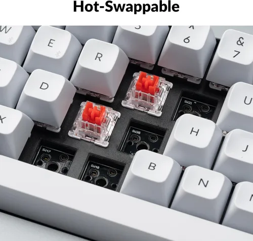 Vista 3 de Keychron Q2 Pro QMKVIA Teclado mecánico inalámbrico personalizado, perilla programable de metal completo, interruptores rojos K Pro intercambiables