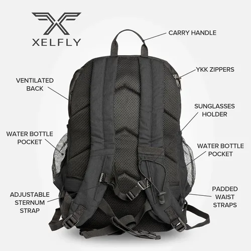 Vista 2 de Xelfly Mochila de baloncesto con compartimento para pelotas