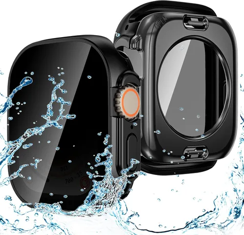 Vista 9 de Goton Funda impermeable con protección de privacidad compatible con Apple Watch, protector de pantalla de 40 mm para Series 6/5/4, SE 3/2/1