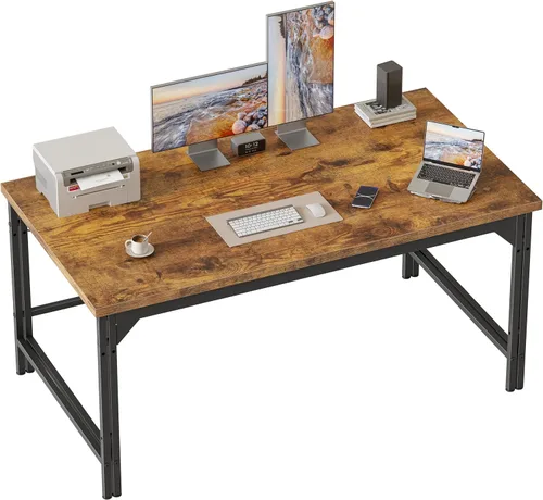Vista 106 de Mericonia Escritorio para computadora, escritorio de juegos para espacios pequeños, mesa de estilo moderno y simple para oficina en casa, mesa