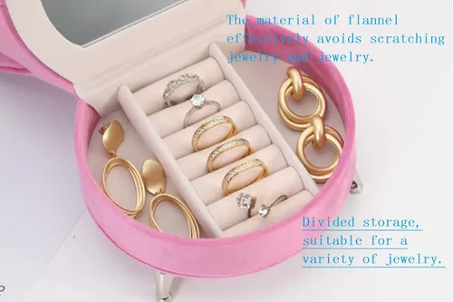 Vista 3 de fummo Adecuado para cajas de almacenamiento de joyas, muebles pequeños de simulación de estilo europeo, aretes, collares, anillos, cajas