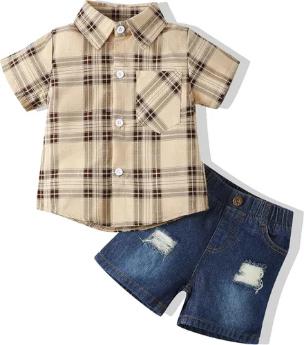 Vista 19 de Conjunto de ropa de verano para bebé y niño, camiseta de manga corta de algodón, pantalones cortos de dinosaurios, conjunto de ropa para niño