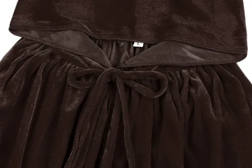 Vista 5 de Aricy Capa de terciopelo con capucha para niños, para navidad, halloween, juego de rol, disfraz, cosplay