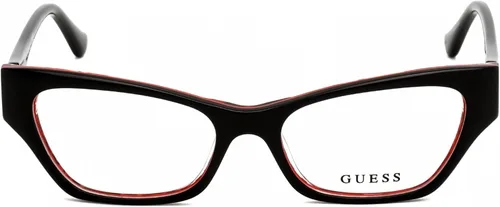 Vista 2 de GUESS Marcos de gafas ovaladas negras para damas GU274700551