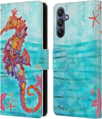 Vista 9 de Head Case Designs Officially Licensed Paul Brent Agate Mermaid Coastal Leather Wallet Case Compatible with Samsung Galaxy A15