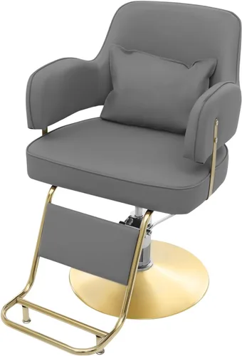 Vista 14 de Silla de peluquería para estilista Silla de peluquería hidráulica ajustable con giro giratorio de 360 grados para peluquería peluquería tatuaje