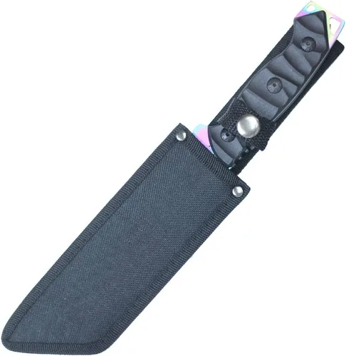 Vista 3 de Wuu Jau Co HWT231 Cuchillo de caza de hoja fija de espiga completa con mango ABS (HWT231RW)