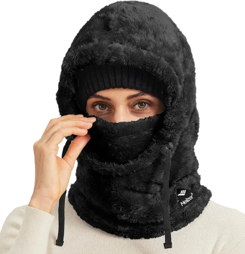 Vista 13 de Ski Mask Balaclava Wind-Resistant Winter Face Mask for Women/Men Adjustable Warm Hood Cover Hat Cap Scarf Leopardo