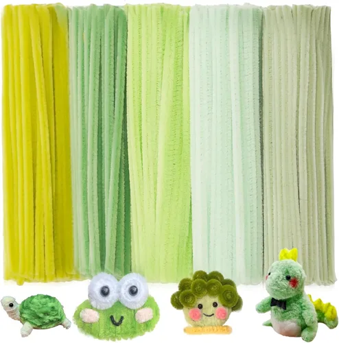 Vista 10 de Limpiapipas pastel, 500 unidades, 10 tallos de chenilla surtidos para manualidades Esquema de color de caramelo de macaron