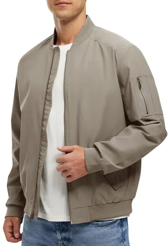 Vista 21 de Rdruko Chaqueta Bomber Ligera para Hombre Cazadora Cortavientos Casual Elegante a la Moda