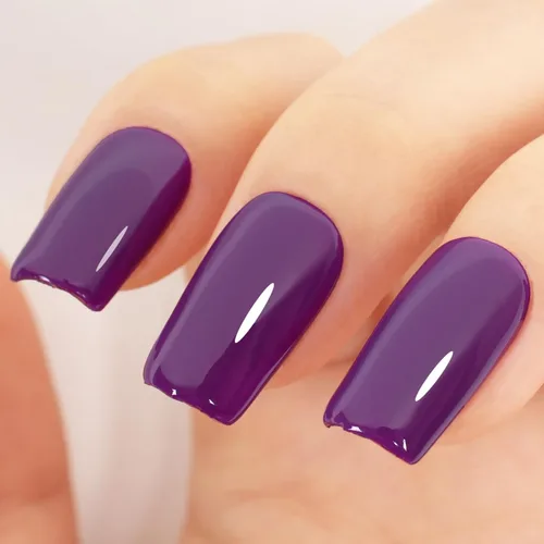 Vista 46 de Esmalte de uñas en gel color púrpura oscuro de medianoche - 15ml de esmalte de uñas en gel Jelly color morado negro, color traslúcido