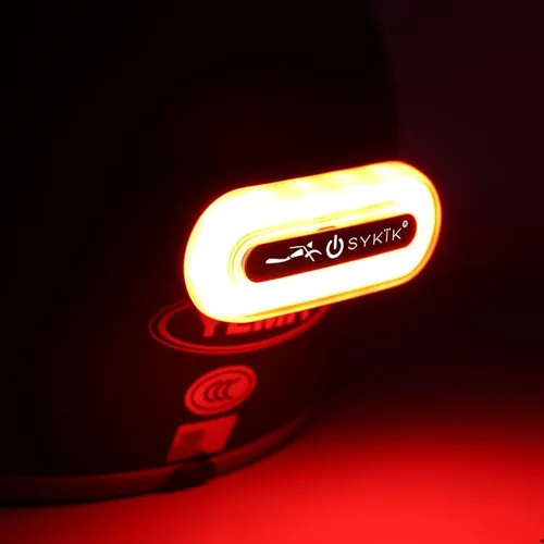 Vista 3 de SYKIK SRHL7 - Luz brillante para casco para mayor seguridad, se ve de día o de noche