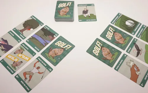Vista 2 de Golf! Juego de cartas: juego muy divertido, ideal para la noche de juegos, regalo favorito para golfistas y fanáticos de los juegos de cartas