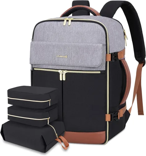 Vista 11 de LOVEVOOK: mochila de transporte de 40L, mochila de viaje para mujer con 3 cubos de embalaje
