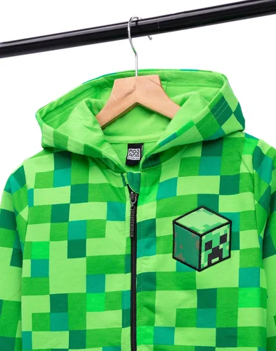 Vista 6 de Minecraft Sudadera con capucha para niñosniños, Verde
