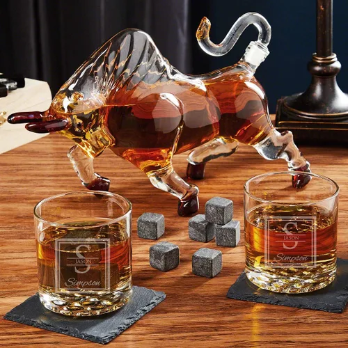Vista 10 de El Matador - Decantadores con vasos Buckman (diseño Oakhill, cuatro vasos)