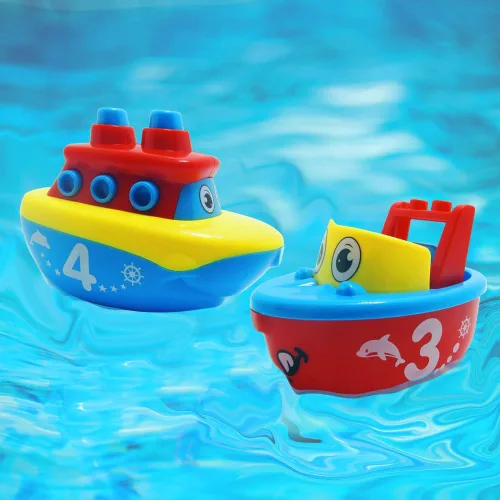 Vista 8 de Juguetes para el baño para niños y niñas 3 Bees & Me, set de barcos con imanes para bebés grandes y niños, divertidos y educativos