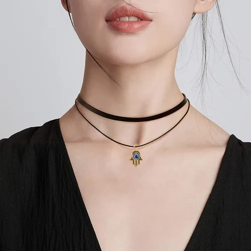 Vista 6 de 30 dijes antiguos de mano de Hamsa contra el mal de ojo de Fátima, accesorios de joyería para collares, pulseras, suministros de manualidades