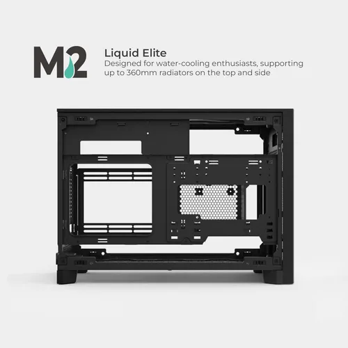 Vista 20 de MONTECH Funda para PC Micro ATX de 22.7 L, chasis modular de malla de alto flujo de aire para construcciones de aire, líquidos o SFF, soporte de TEN