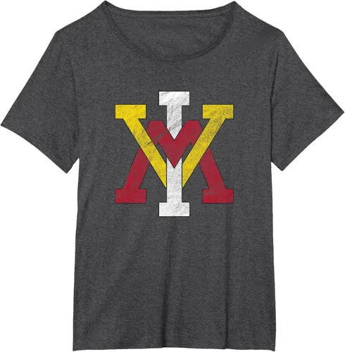 Vista 16 de Virginia Military Institute Camiseta VMI Keydets Distressed Primary, Negro